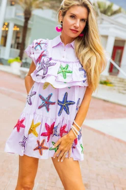 Lavender Ruffle Starfish Dress
