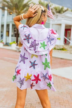 Lavender Ruffle Starfish Dress