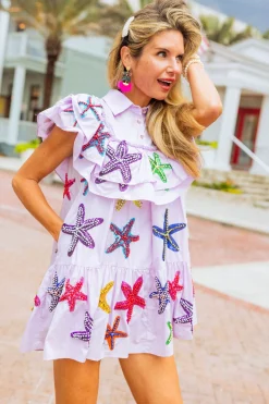 Lavender Ruffle Starfish Dress
