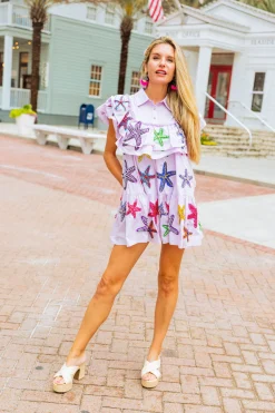 Lavender Ruffle Starfish Dress