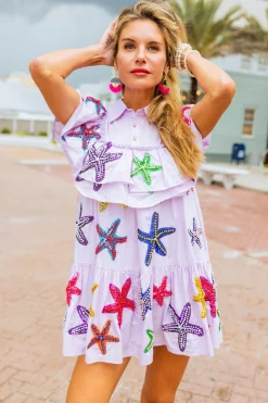 Lavender Ruffle Starfish Dress