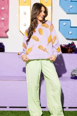 Lavender Scattered Corndog Sweatshirt