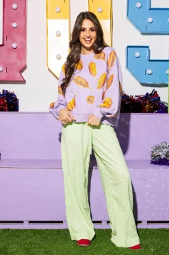 Lavender Scattered Corndog Sweatshirt