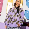 Lavender Scattered Full Tiger Sweatshirt