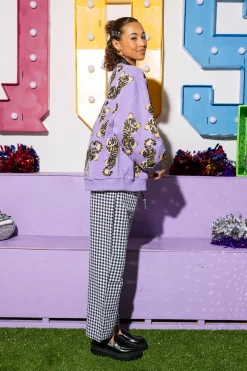 Lavender Scattered Full Tiger Sweatshirt