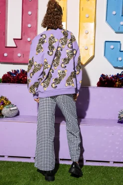 Lavender Scattered Full Tiger Sweatshirt