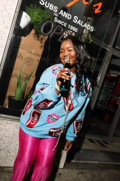 Licensed- Aqua Blue Lips & Coke Sweatshirt