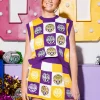 Licensed- Checkered Purple & Gold LSU Tiger Skirt