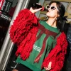 Licensed Dark Green Sweatshirt with Bow Coca-Cola Sweatshirt