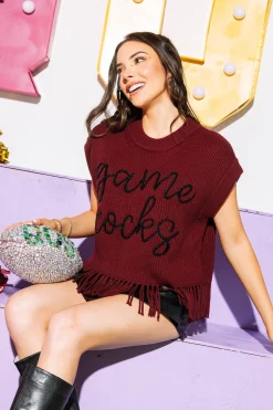 Licensed- Gamecocks Fringe Sweater Vest