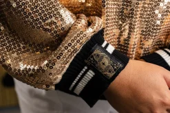 Licensed Gold Full Sequin Fleur De Lis Sweater