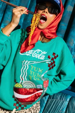 Licensed- Green Ramen Coca-Cola Sweatshirt