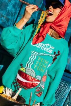 Licensed- Green Ramen Coca-Cola Sweatshirt