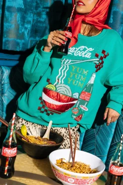 Licensed- Green Ramen Coca-Cola Sweatshirt
