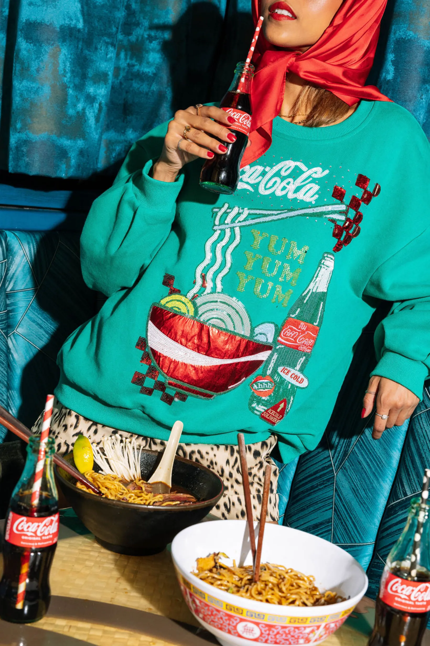 Licensed- Green Ramen Coca-Cola Sweatshirt