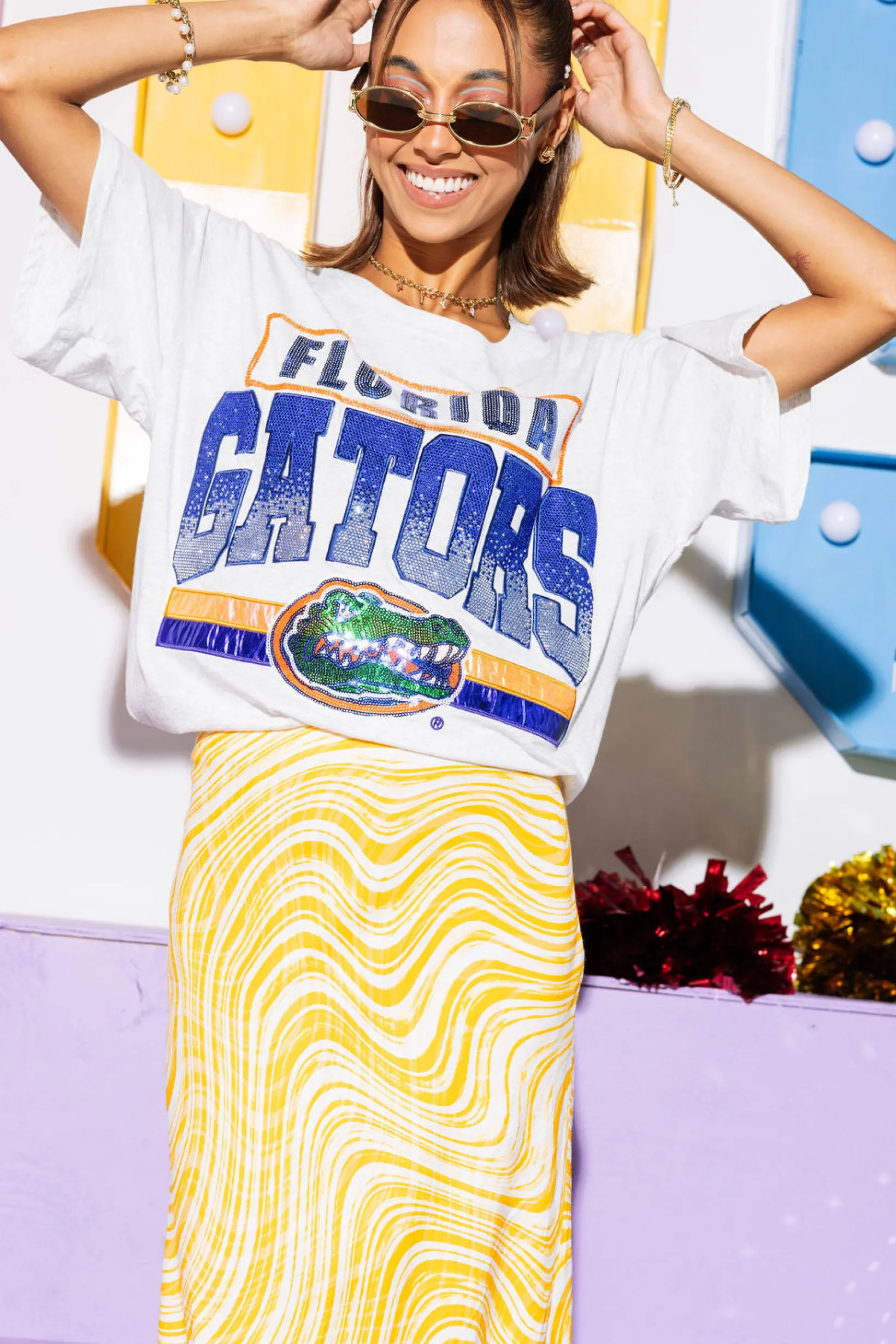 Licensed Grey 'Florida Gators' Vintage Tee