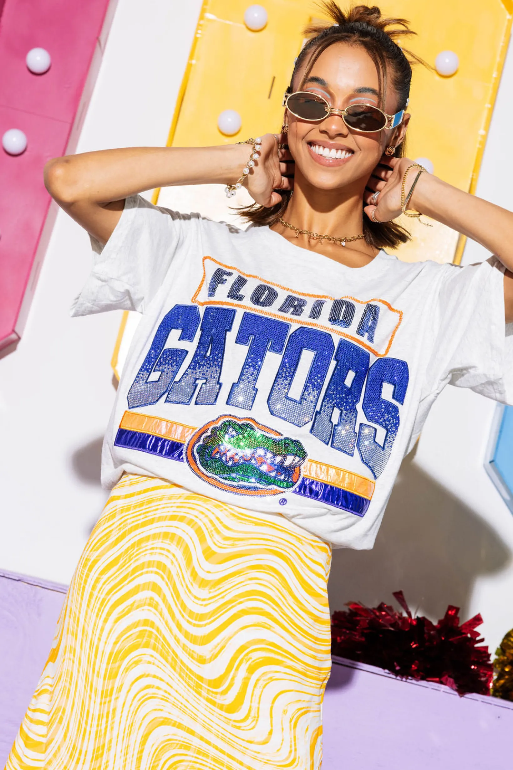 Licensed Grey 'Florida Gators' Vintage Tee