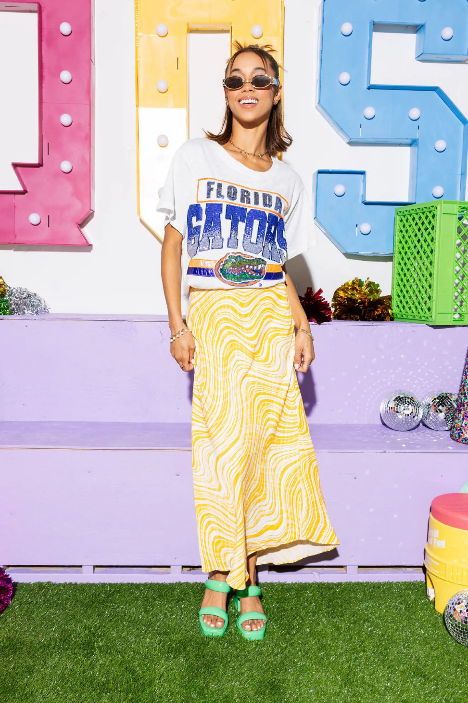 Licensed Grey 'Florida Gators' Vintage Tee