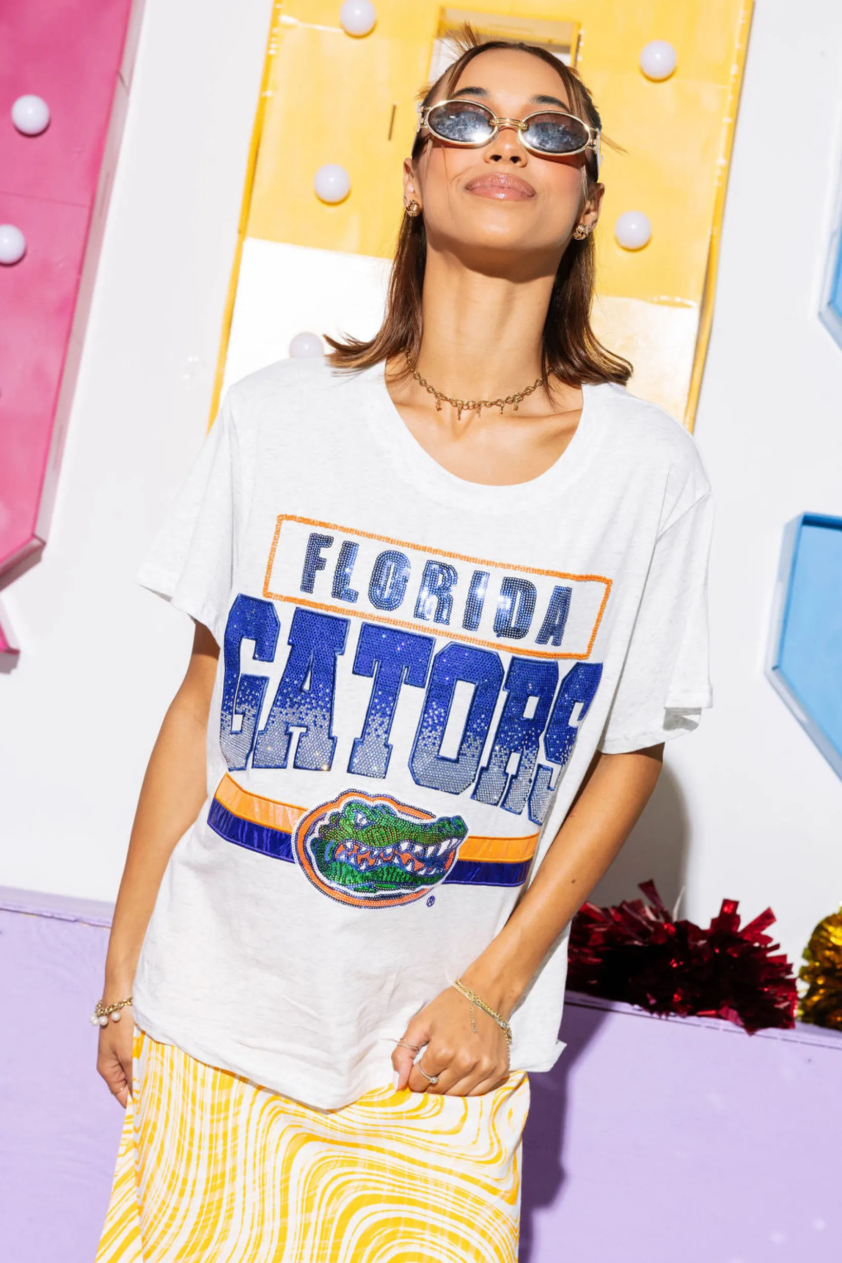 Licensed Grey 'Florida Gators' Vintage Tee