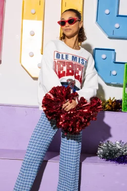 Licensed Grey 'Ole Miss Rebels' Vintage Sweatshirt