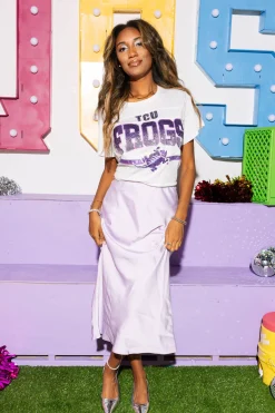 Licensed Grey 'Texas Christian Frogs' Vintage Tee