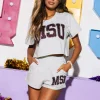 Licensed MSU Jeweled Letter Shorts