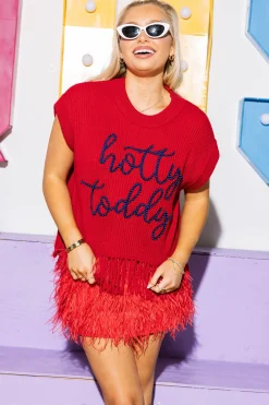 Licensed- Ole Miss Fringe Sweater Vest