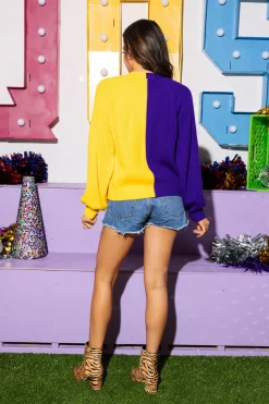 Licensed- Purple & Yellow Tiger Cardigan