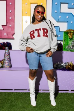 Licensed- RTR Jeweled Letter Sweatshirt