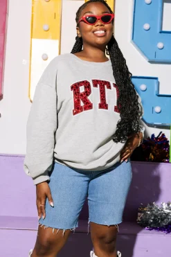 Licensed- RTR Jeweled Letter Sweatshirt