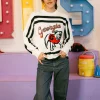 Licensed Stripe 'Georgia' Bulldog Long Sleeve Top
