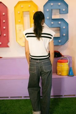 Licensed Stripe 'Georgia' Bulldog Short Sleeve Top