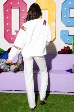 Licensed White & Burnt Orange Texas Longhorn Jersey Sweatshirt