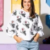 Licensed- White Carolina Helmet Sweatshirt