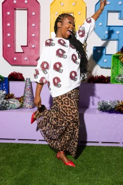 Licensed- White OU Helmet Sweatshirt