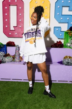 Licensed-Grey 'Clemson Tigers' Vintage Sweatshirt