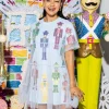 Light Blue & Rainbow Nutcracker Tulle Overlay Tee Dress