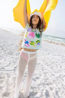 Light Blue Colorblock Shell Tee