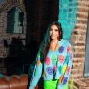 Light Blue Multi Color Sugar Skull Sweatshirt