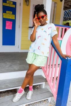 Light Blue Scattered Shrimp Tee