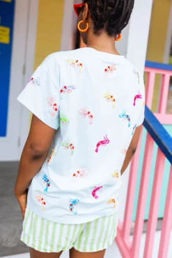 Light Blue Scattered Shrimp Tee
