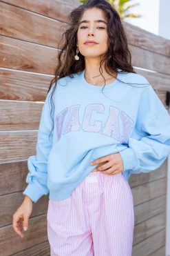 Light Blue 'Vacay' Sweatshirt