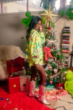 Light Green Falala With Garland Shorts