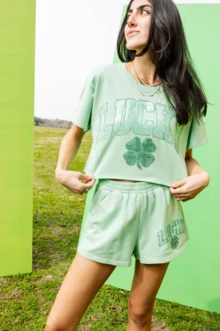 Light Green 'Lucky' Short