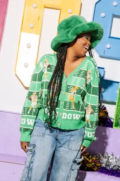 Light Orange & White Touchdown Cardigan