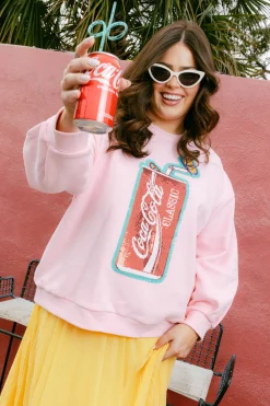 Light Pink Butterfly & Coca-Cola® Can Sweatshirt