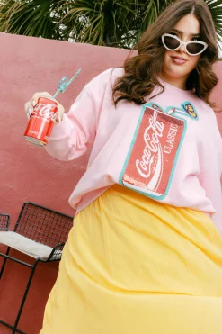 Light Pink Butterfly & Coca-Cola® Can Sweatshirt