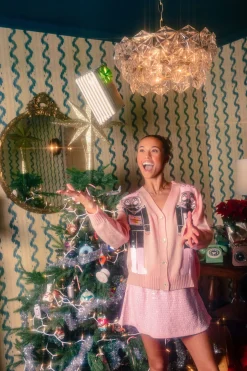 Light Pink Champagne Nutcracker Cardigan