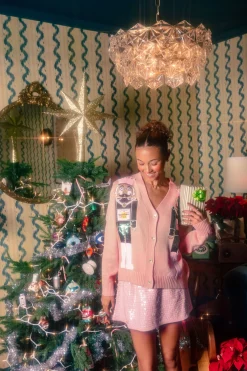 Light Pink Champagne Nutcracker Cardigan