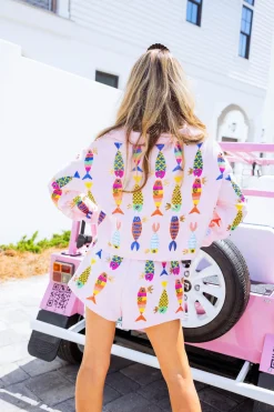 Light Pink Crowned Fish Short